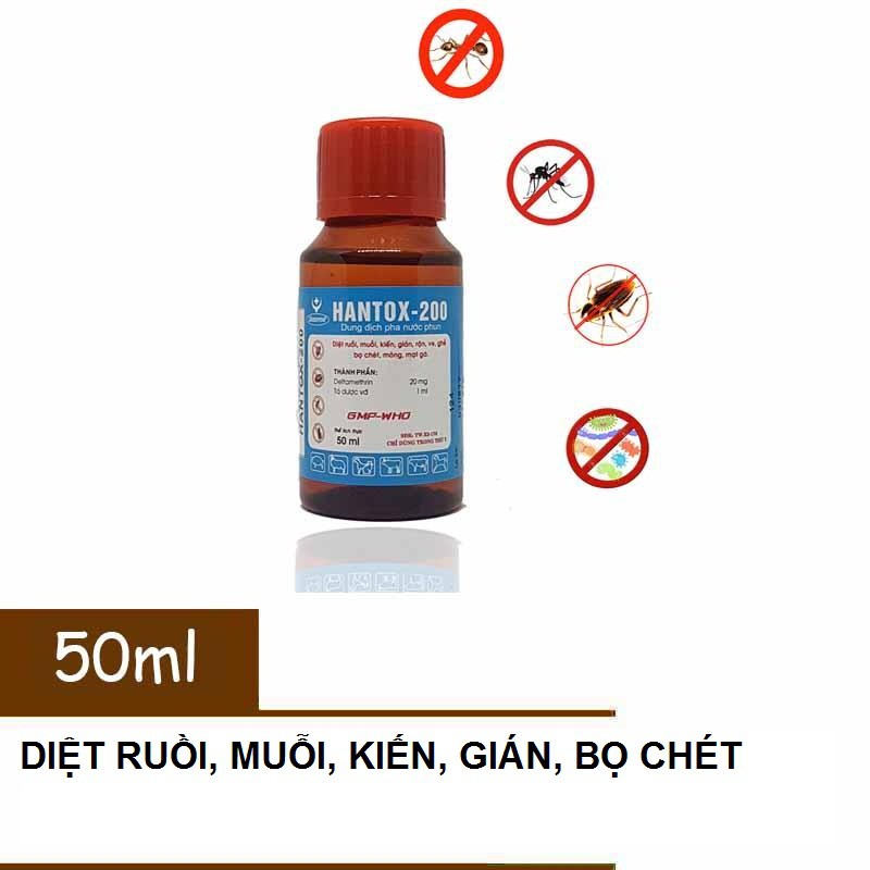 COMBO 2 LỌ Thuốc xit mạc, ve HANTOX 200 cho gà đá