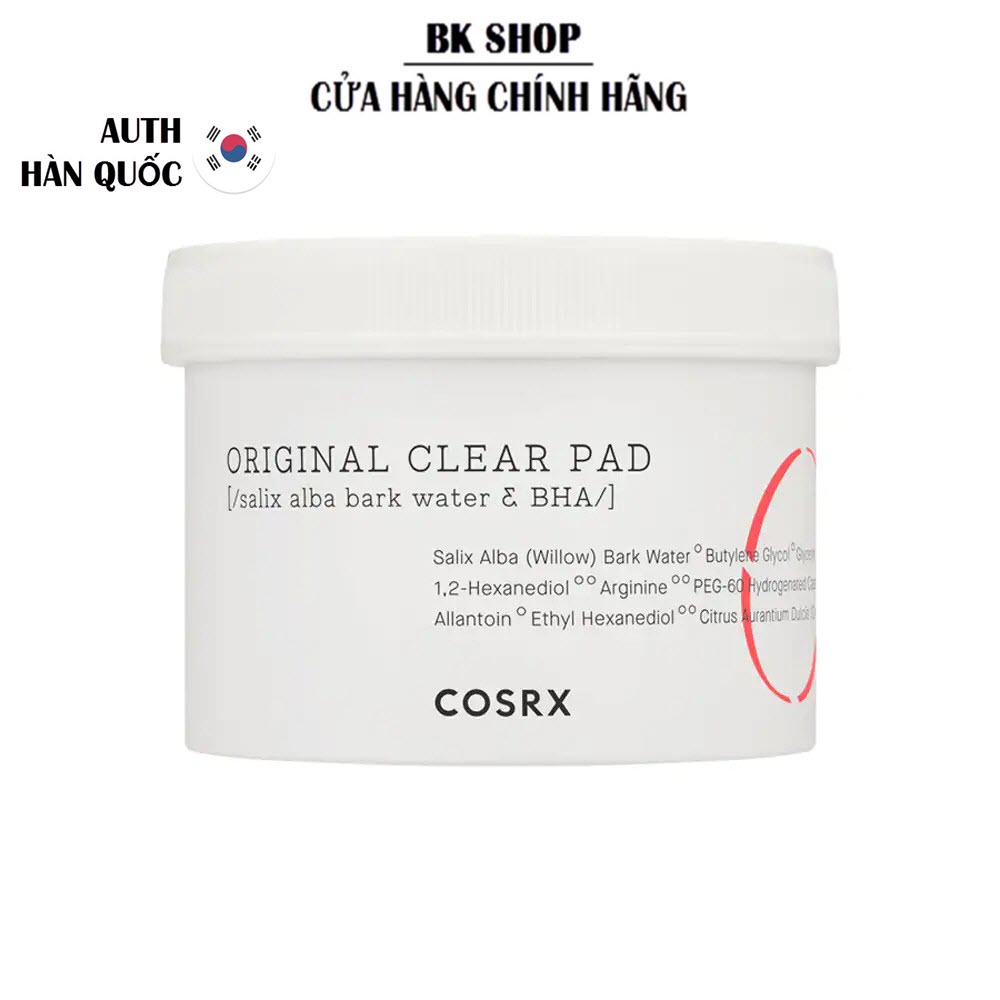 [Hàn Quốc] Bông tẩy da chết COSRX One Step Original Clear Pad 70 Miếng