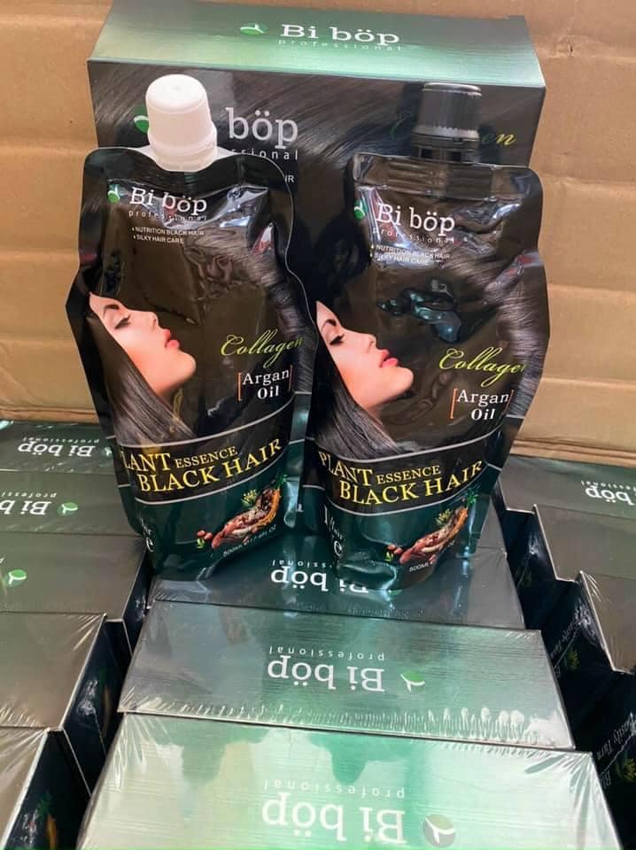 Nhuộm Phủ Bạc Màu Đen Bibop 500ml x 2