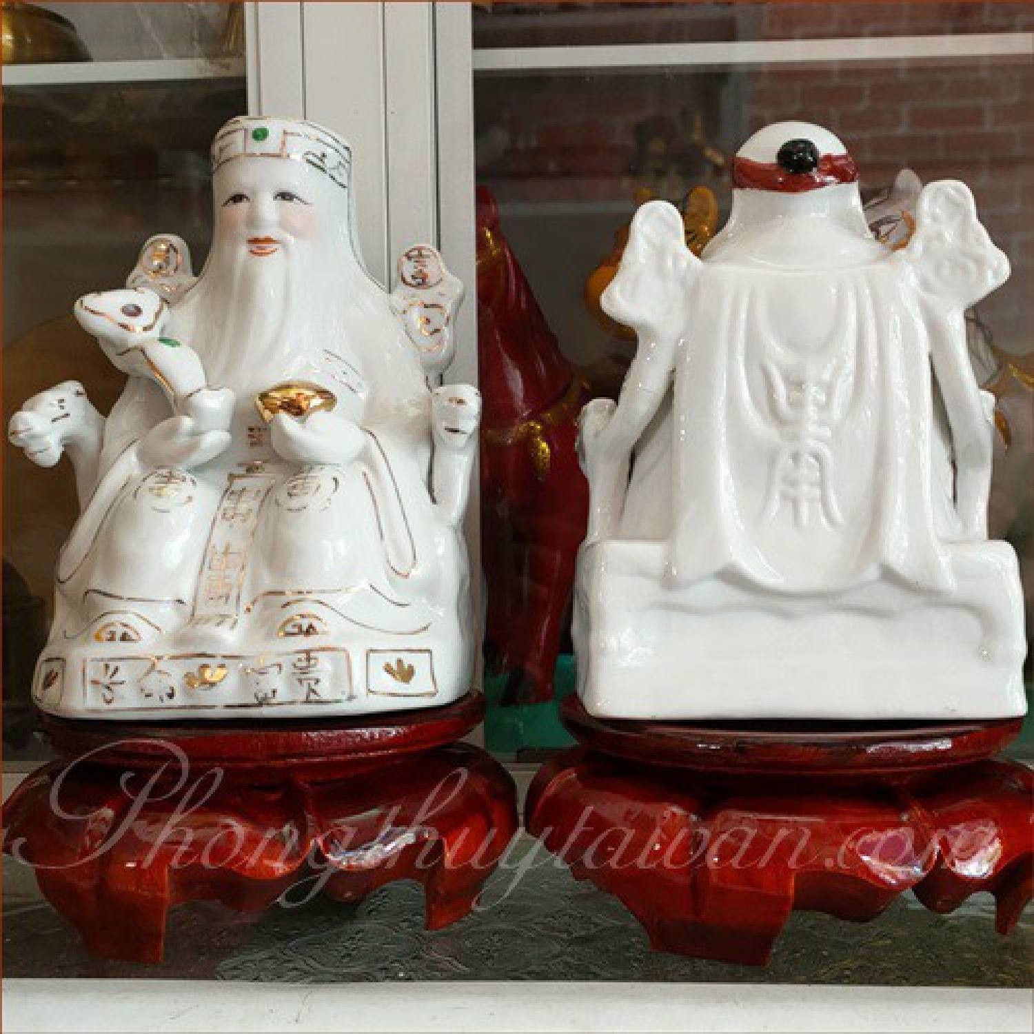 Tượng THẦN TÀI THỔ ĐỊA BẠCH NGỌC 15cm