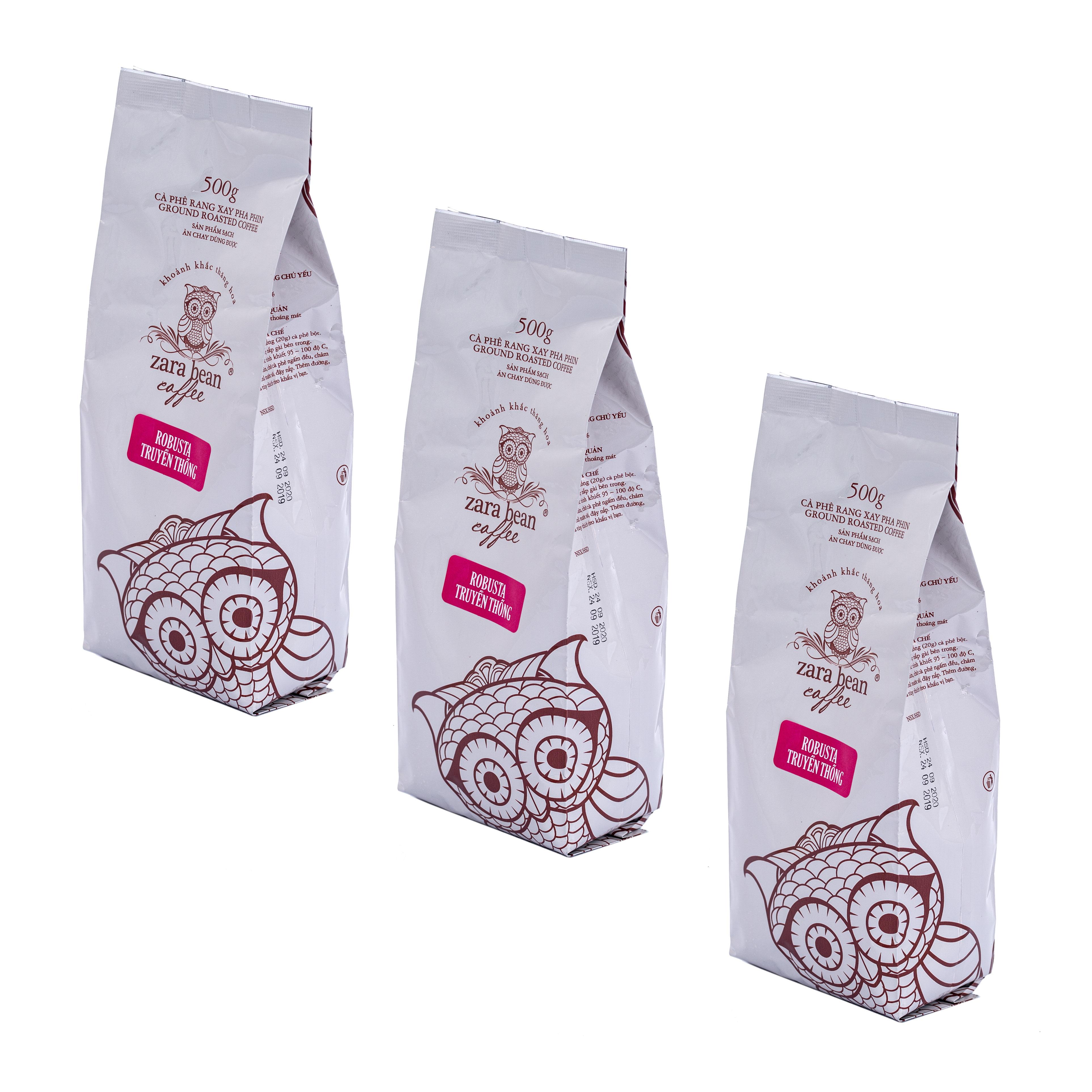 Cà phê Pha Phin Robusta Sành điệu ( 3 gói x 500g)