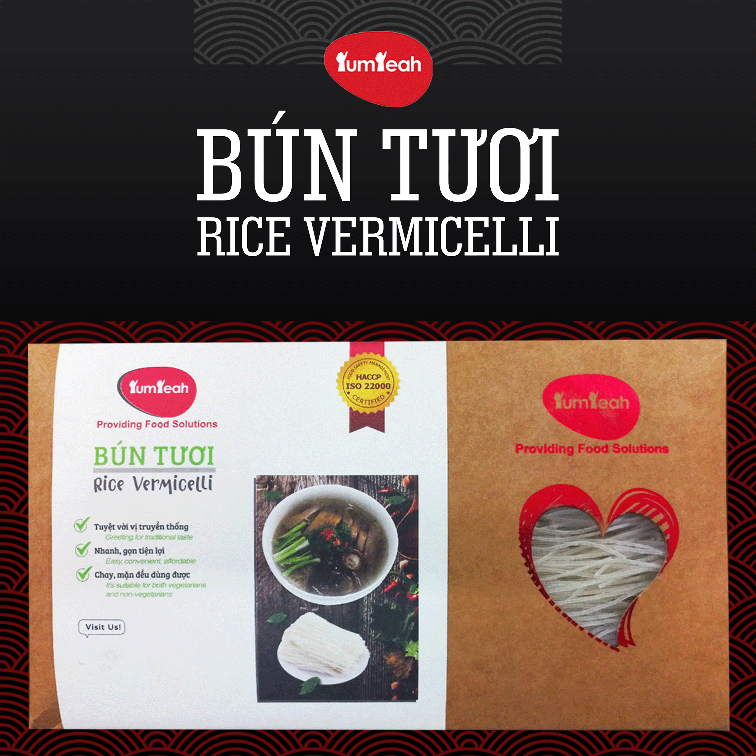 BÚN TƯƠI CUỘN TRẮNG 400g YUMYEAH
