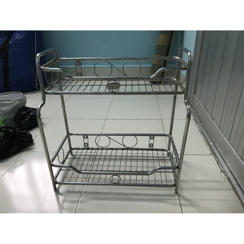 Kệ Gia Vị Lệch 2 Tầng Inox