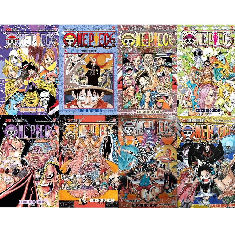 Sách - Combo ONE PIECE Vua hải tặc - 8 quyển (giao ngẫu nhiên) + bán kèm 1 bút viết
