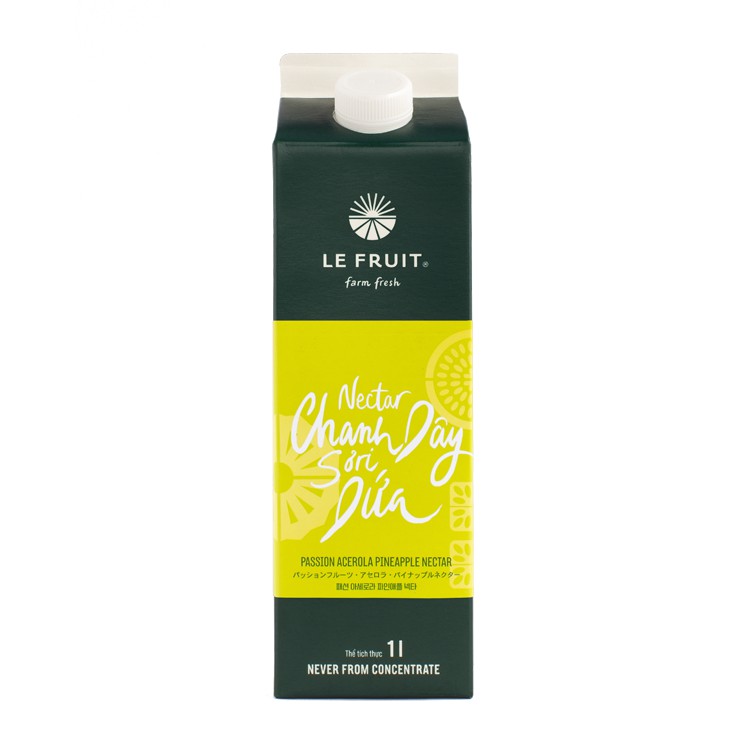 Nước ép sơ ri, chanh dây & dứa le fruit 1l