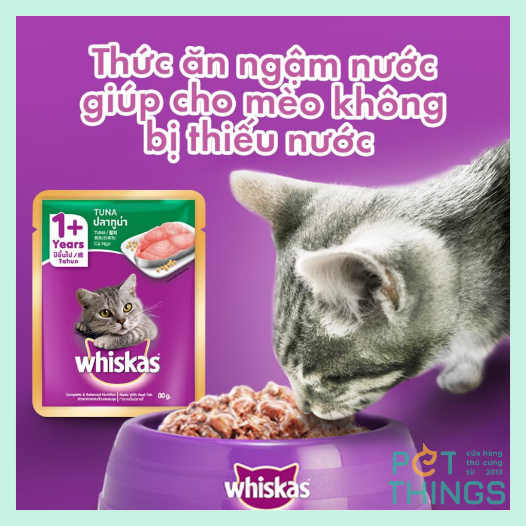 Pate Cho Mèo Whiskas Thái Lan 80g