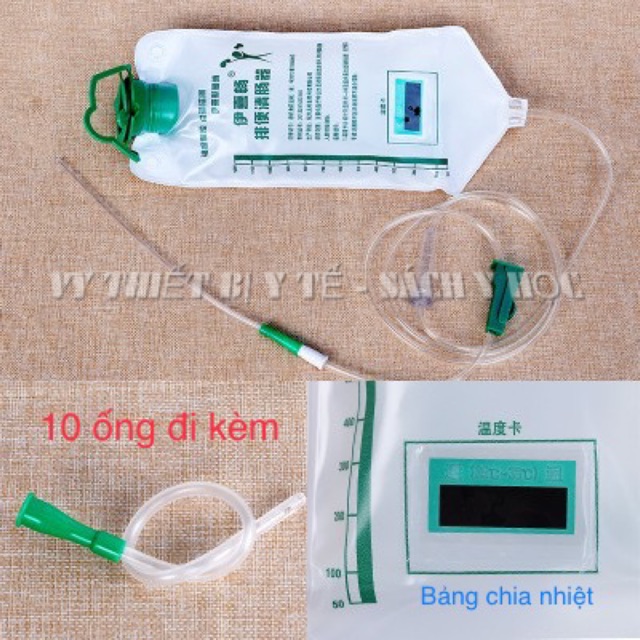 Túi xúc ruột truyền enema kit có chia nhiệt