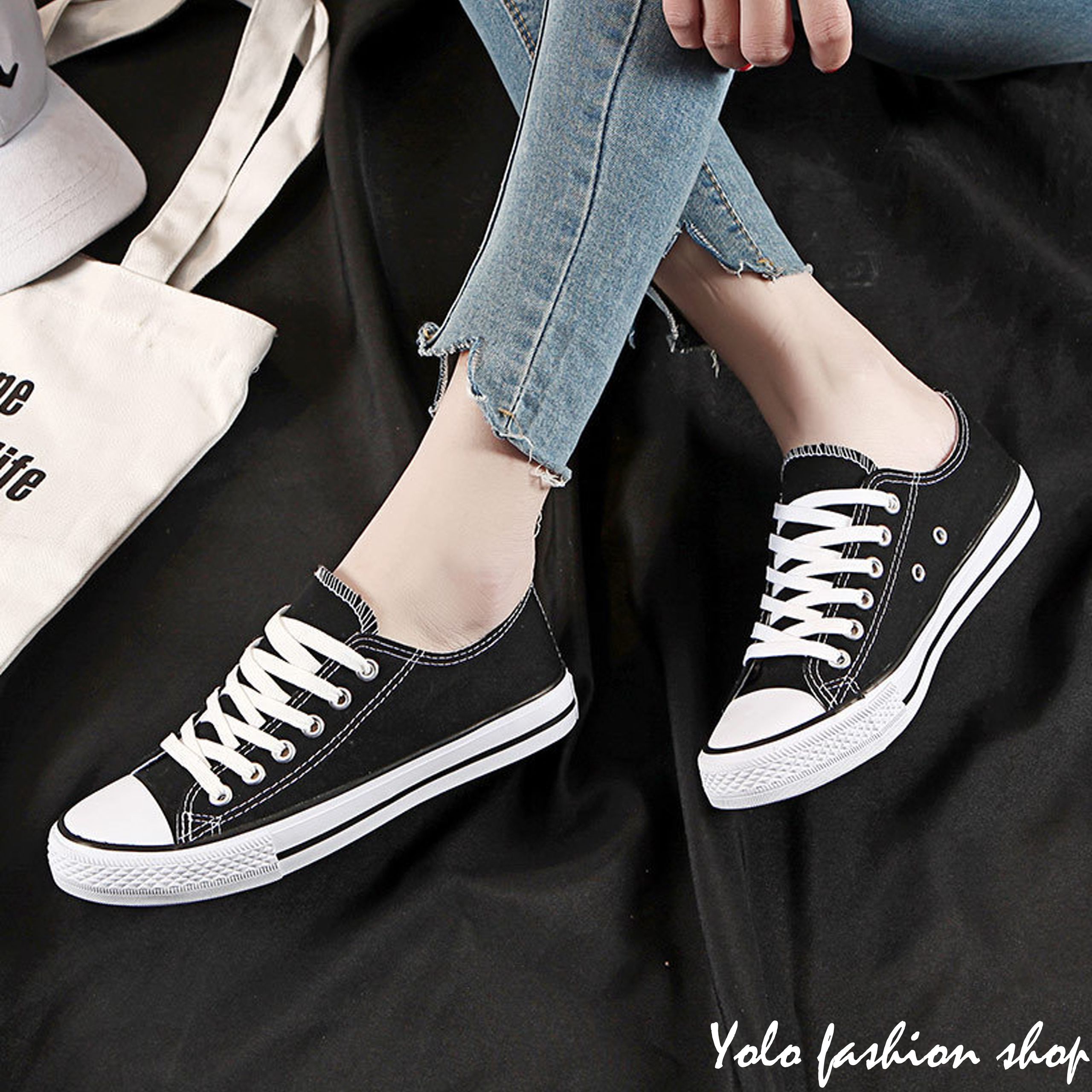 [Hoàn tiền 15%]SALE Giày thể thao nữ đế êm dáng basic cổ ngắn-TT9
