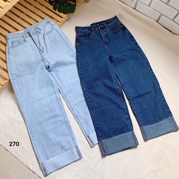 Quần jean nữ baggy loe - lfp13