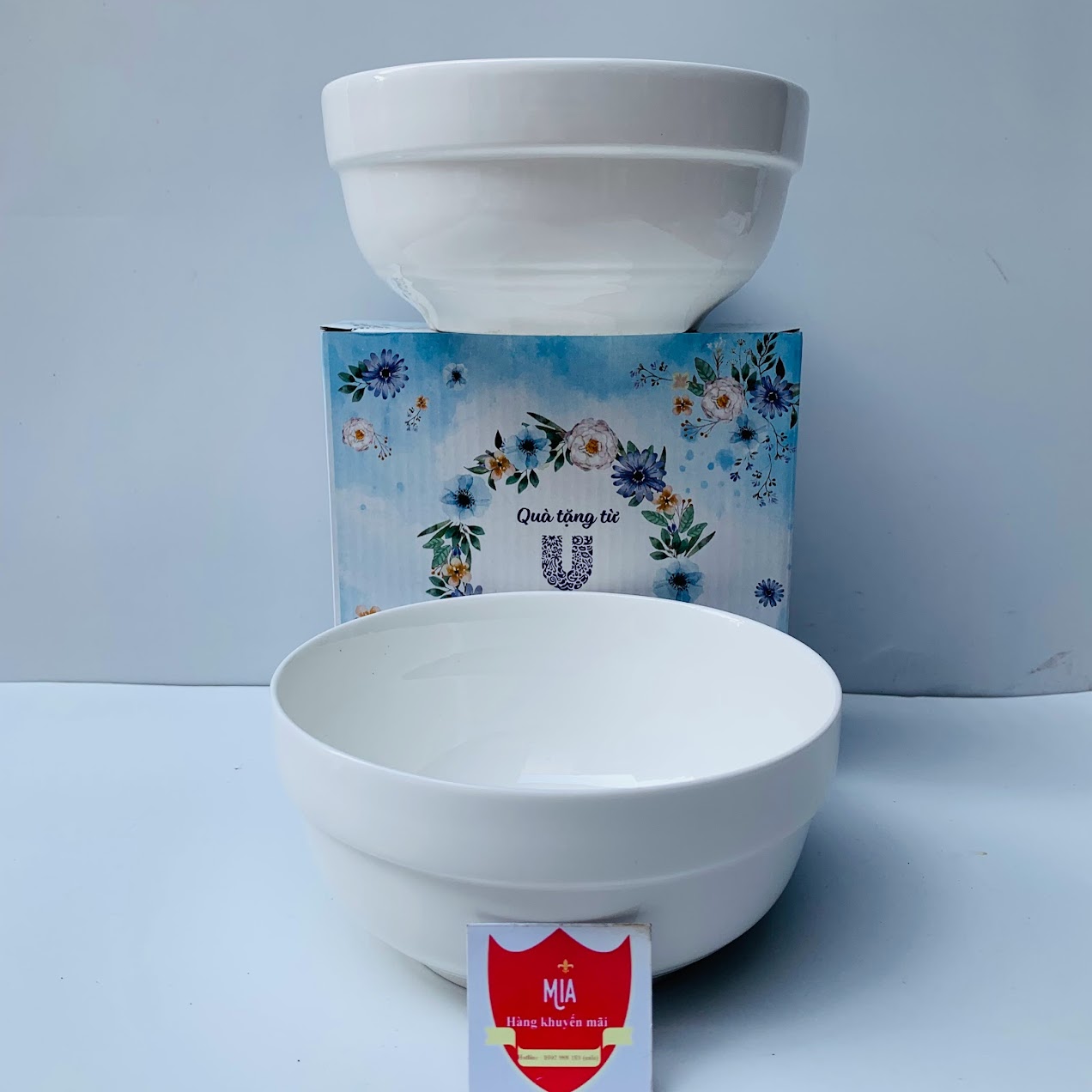 Tô Sứ Trắng Có Ngấn 6ich 15cm - Tráng Men Cao Cấp - Tô Canh, Tô Phở HKM