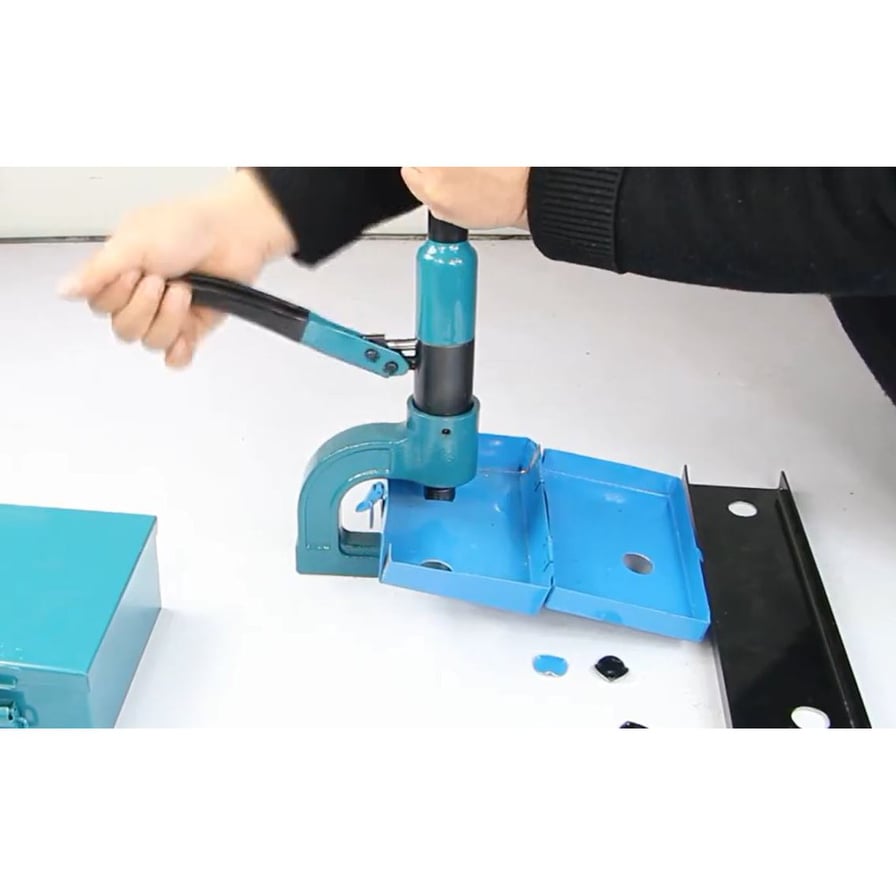 Máy đột lỗ đục lỗ máng cáp kèm 4 lưỡi đột D16mm ,20,25,32