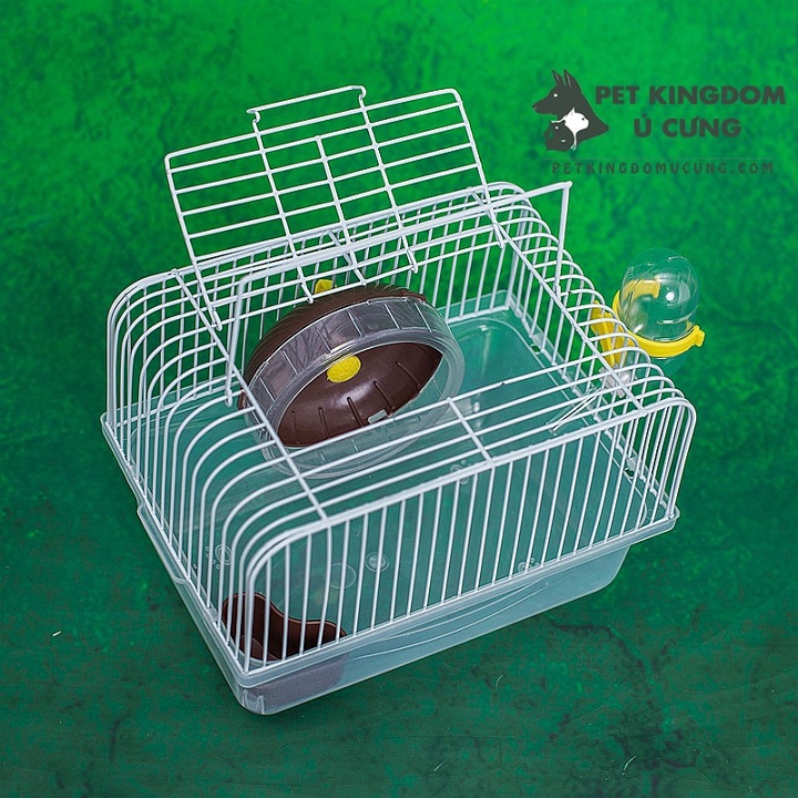 combo lồng hamster - thức ăn - lót chuồng - cát tắm