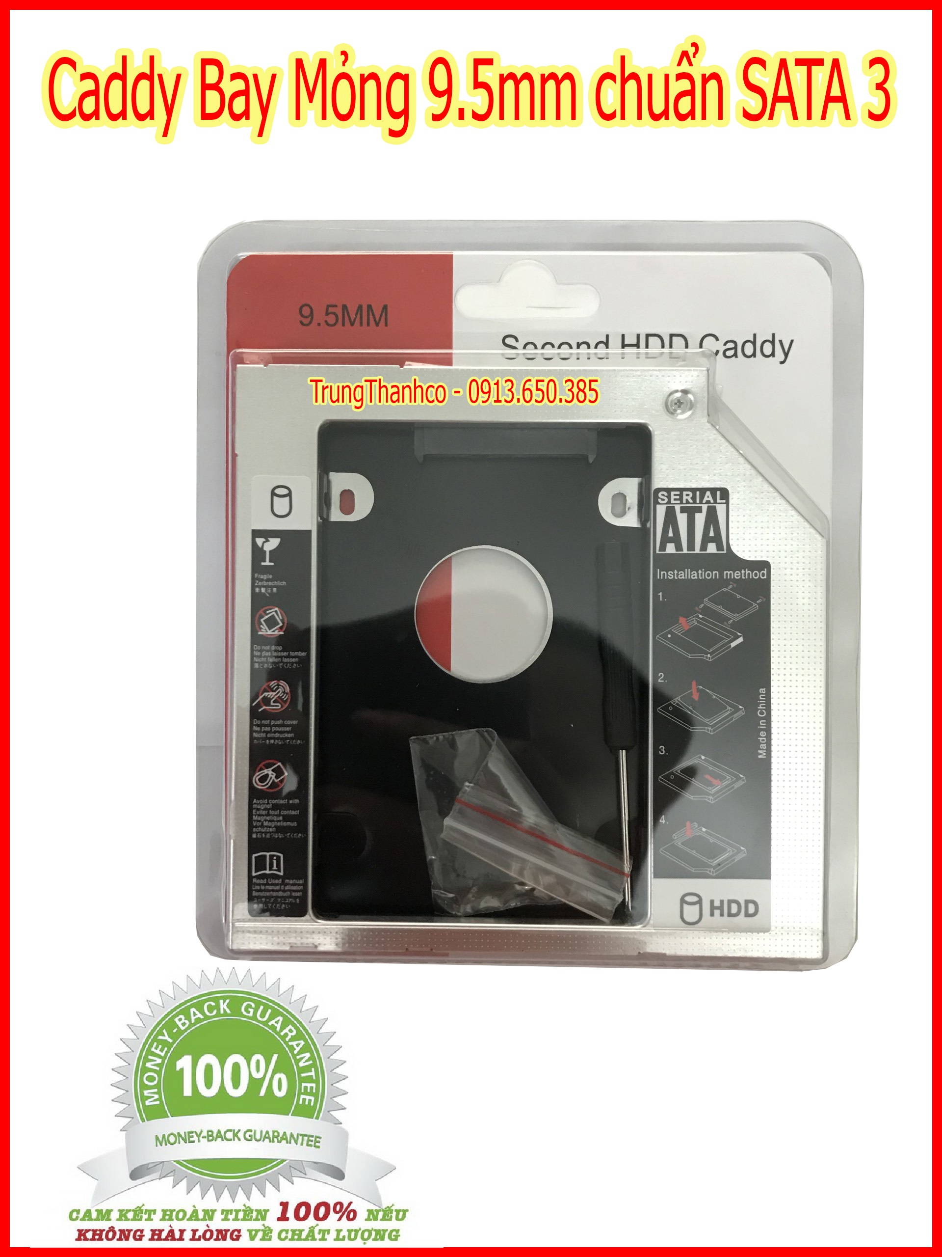 Caddy Bay Mỏng 9.5mm chuẩn SATA 3