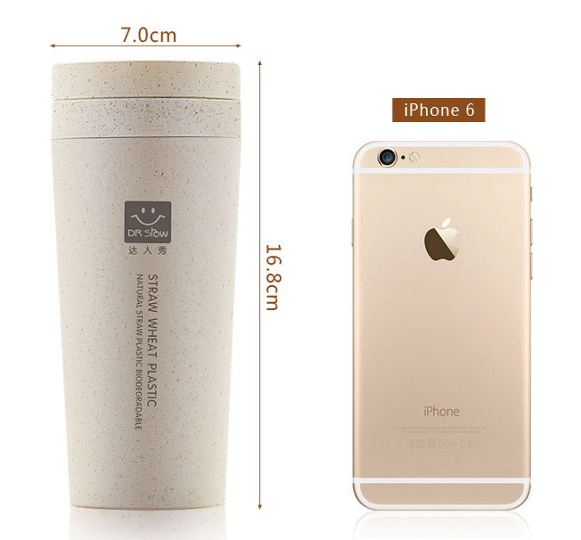 BÌNH NƯỚC LÚA MẠCH STRAW WHEAT (Dr srow) - 300ml [  Cốc nước #bình nước học sinh #bình nước Kute ]