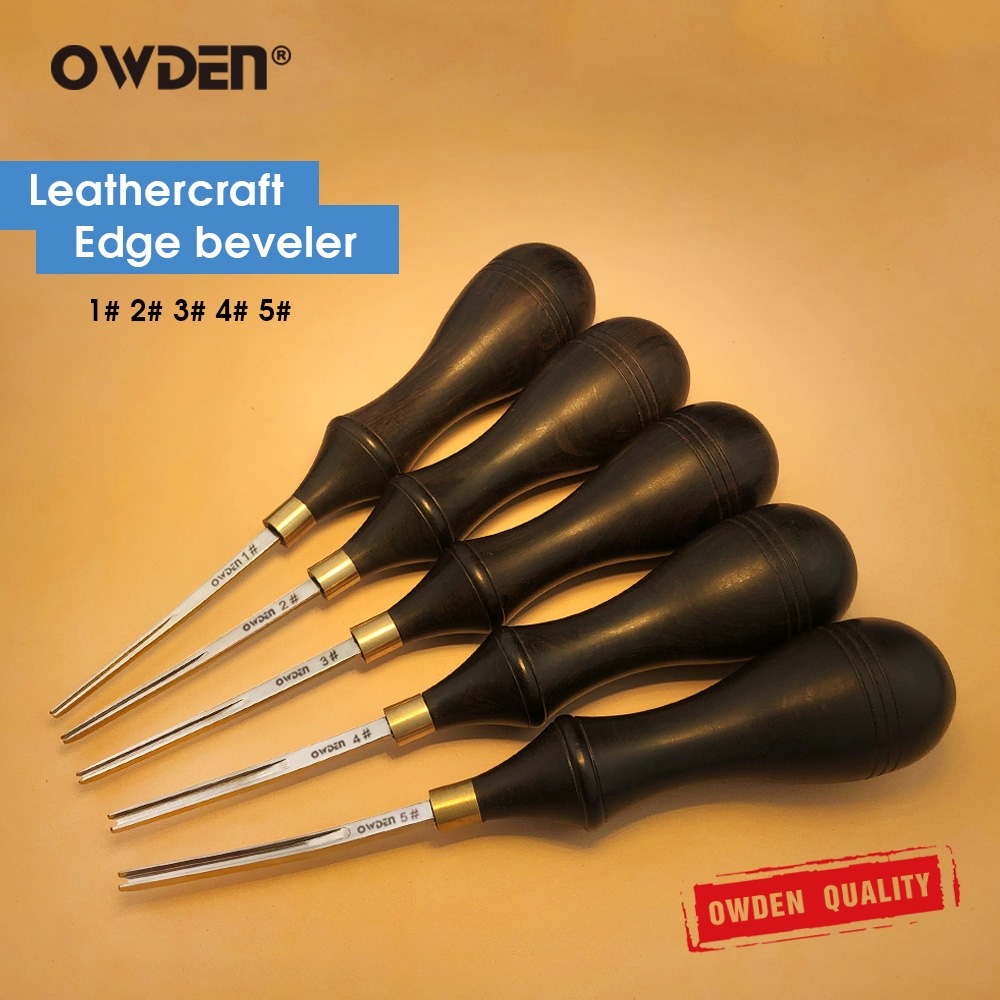 OWDEN Leather Edge Beveler Tool Leathercraft Skiving Tool for Hand Leather Sharpness Professional Chamfering Edge Beveler ELEGANT