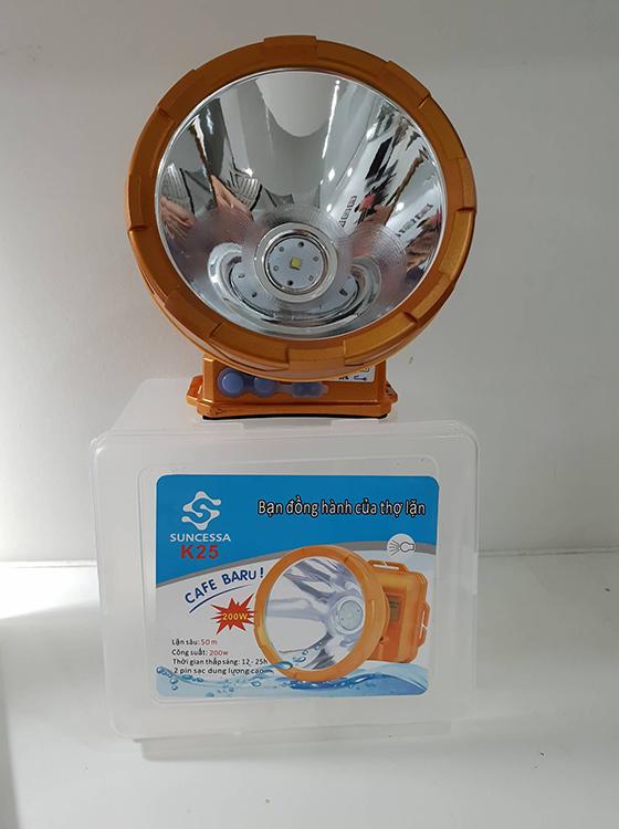 [HCM]đèn đội đầu 1 bóng siêu sáng 200w soi cá bắt ếch