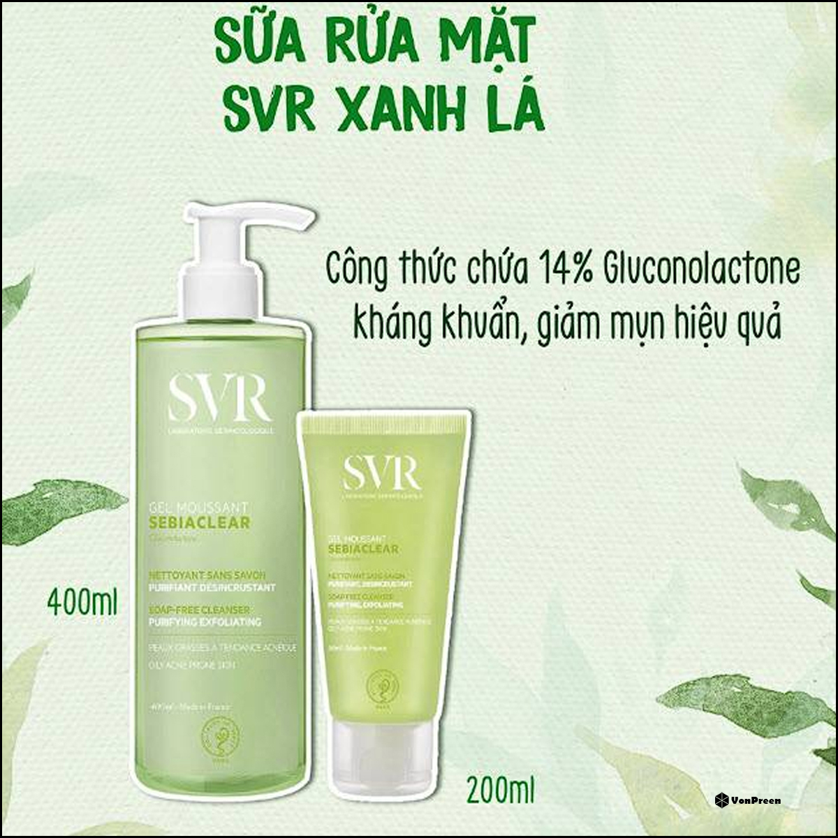 SỮA RỬA MẶT SVR CHO DA DẦU MỤN 400ML