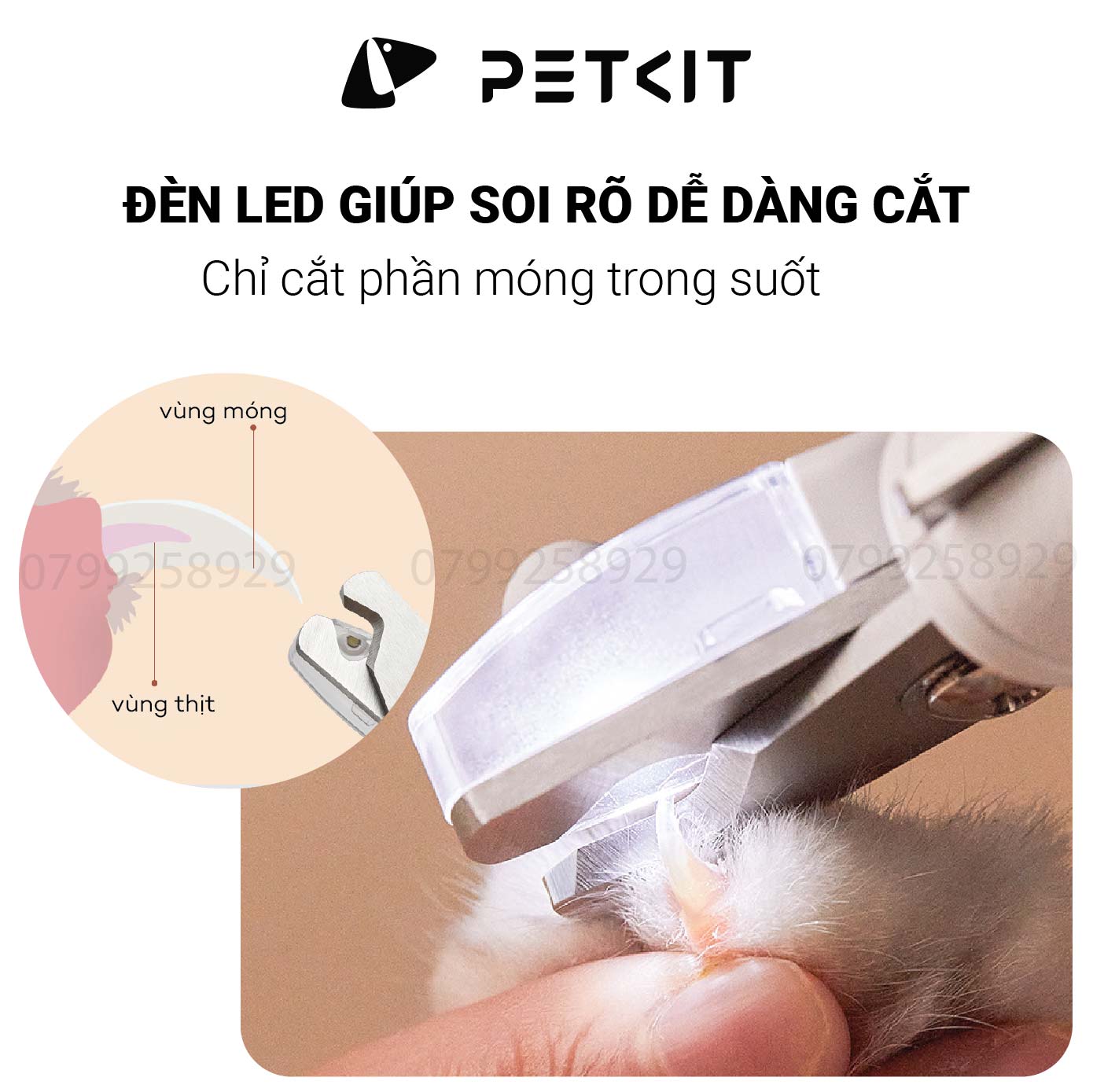 Kìm Bấm Cắt Móng Cho Chó Mèo Petkit Nail Clippers
