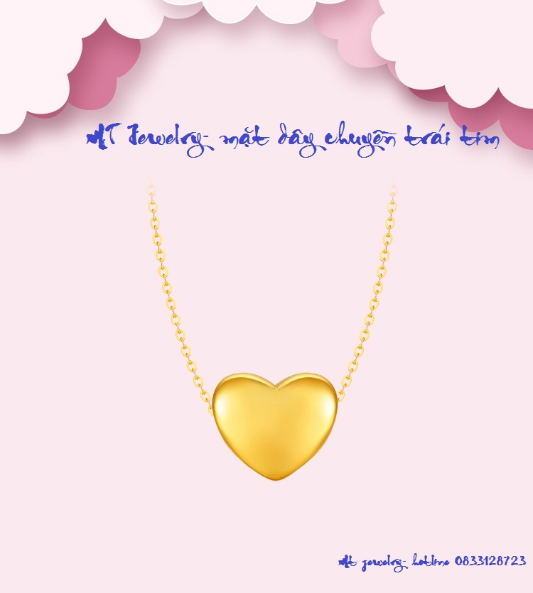 Charm mặt dây trái tim mini