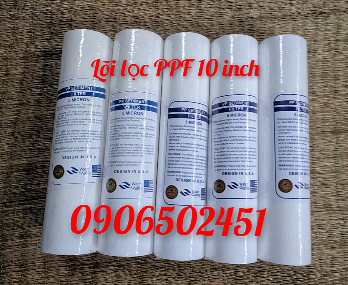 COMBO Bộ 10 lõi  lọc nước số 1 PPF 10inch