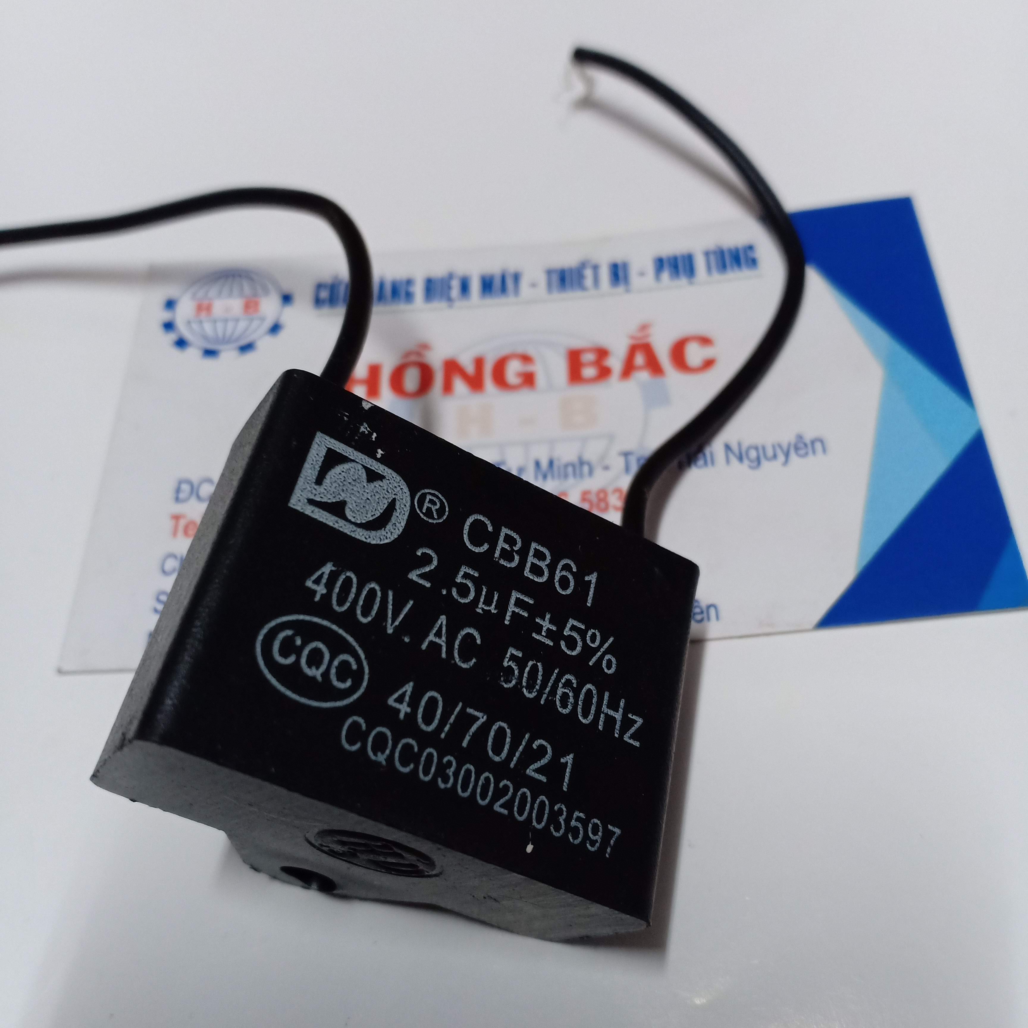 01 Tụ điện 2.5 MF 400VAC - Tụ quạt điện