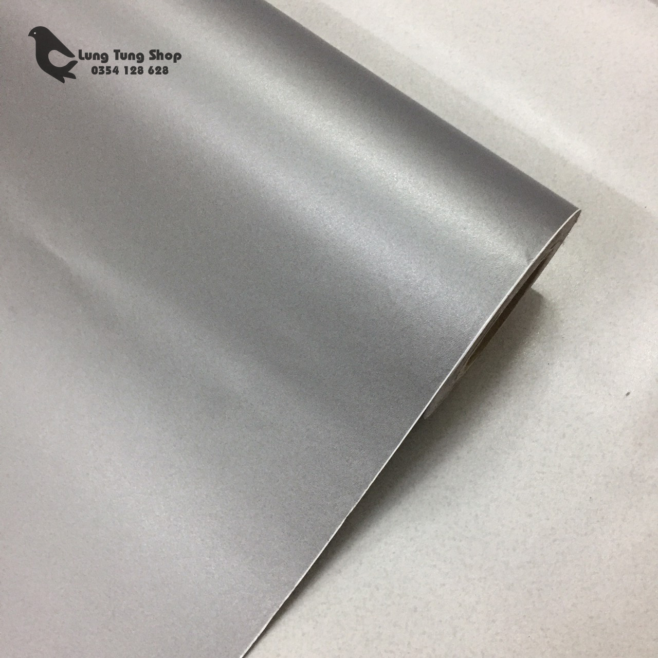 giấy dán tường có keo - decal xám nhám ( khổ 1,2m )