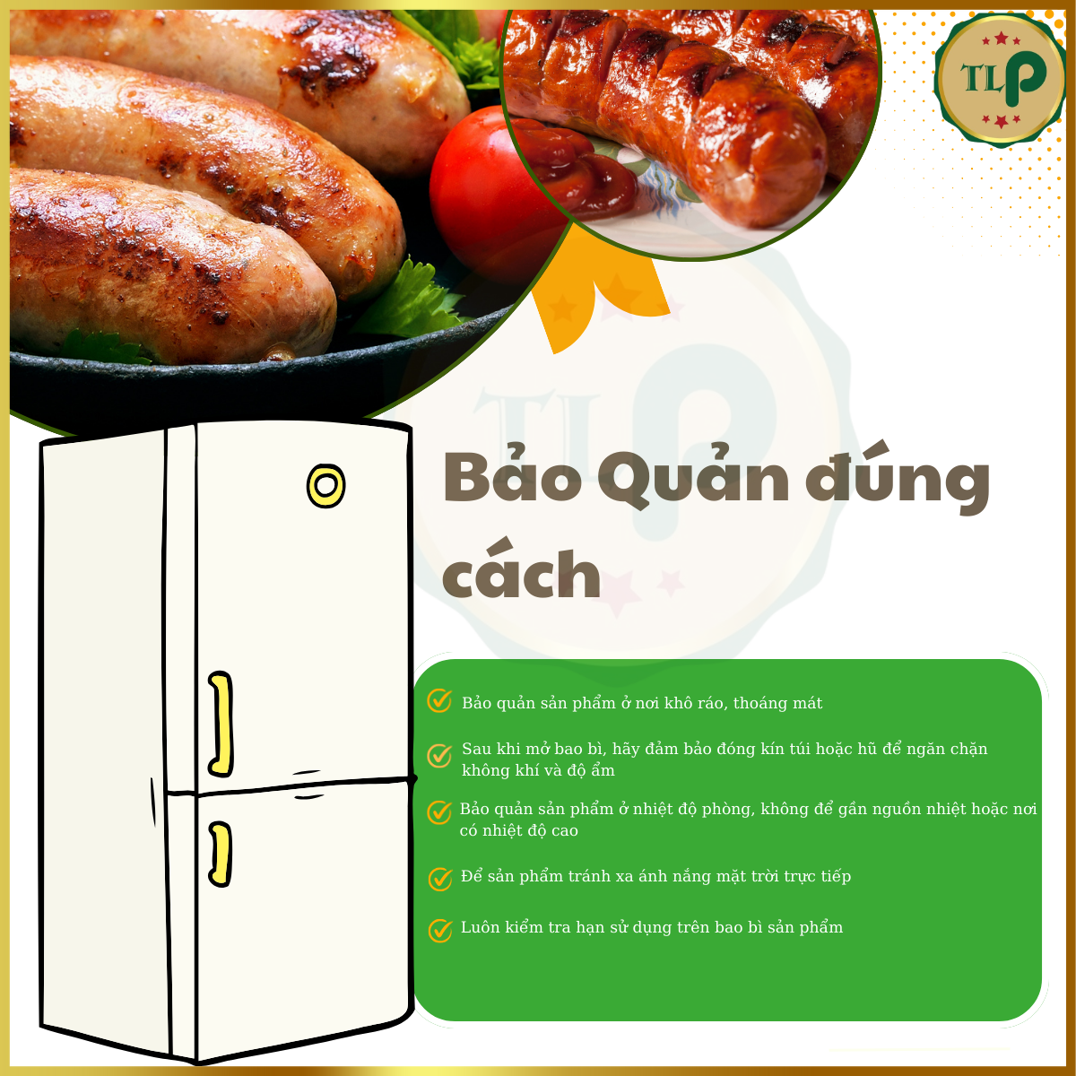 LẠP XƯỞNG HEO TÂN LỘC PHÁT - BỊCH 500G