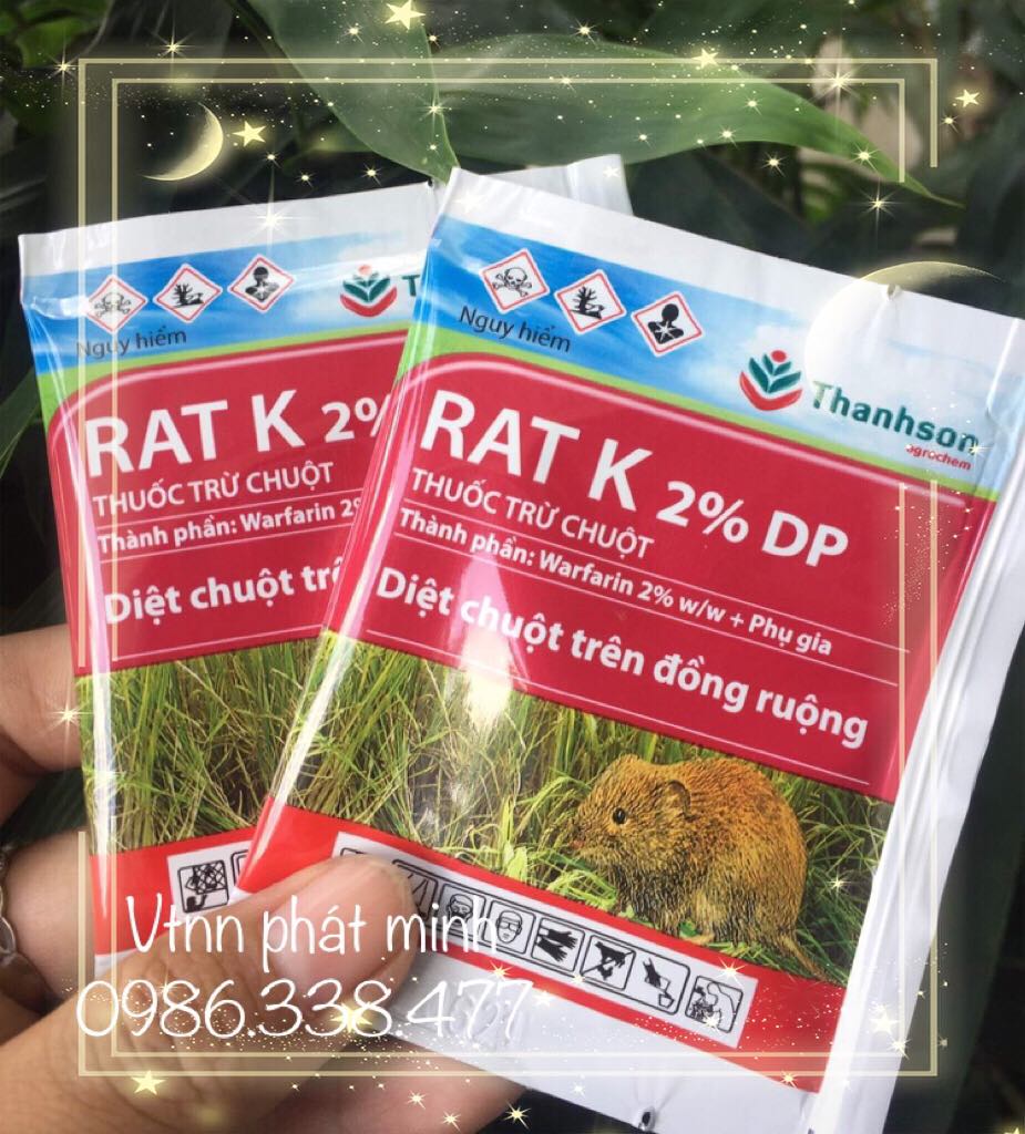 Thuốc trừ chuột Rat K 2% DP (10g)