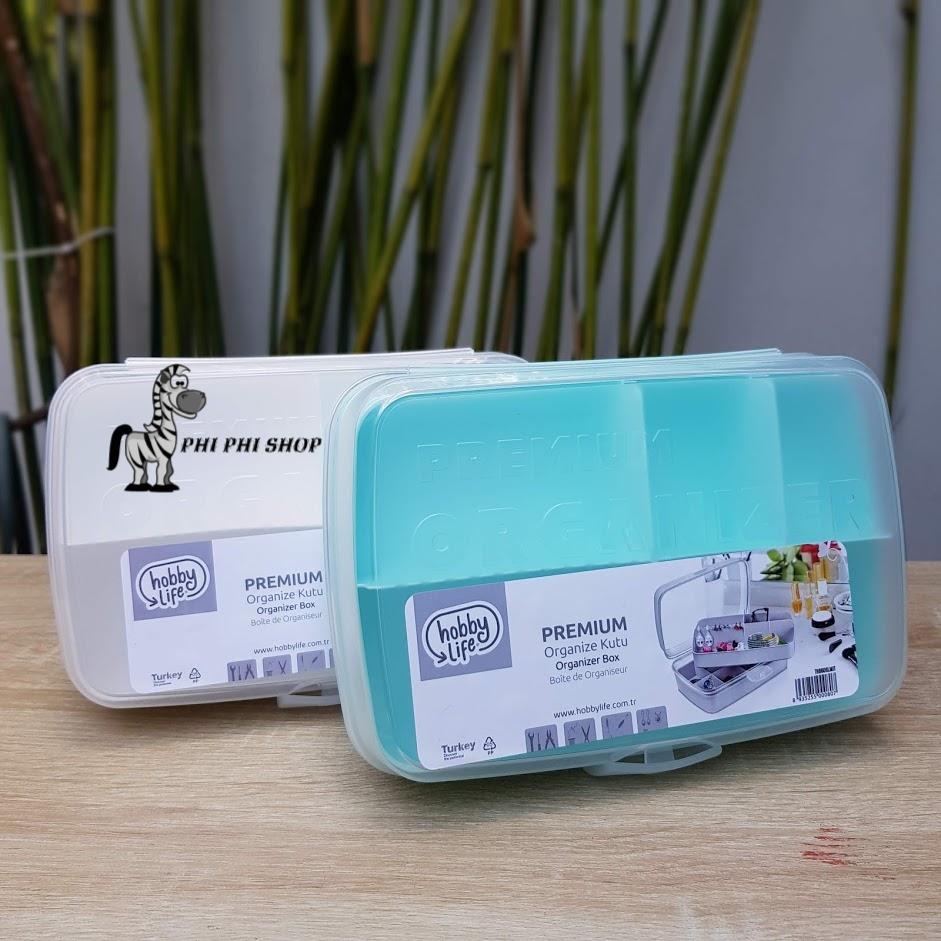 [HCM]Hộp nhựa đa năng Lock&Lock Hobby Life khay chia ô 2 tầng THB606