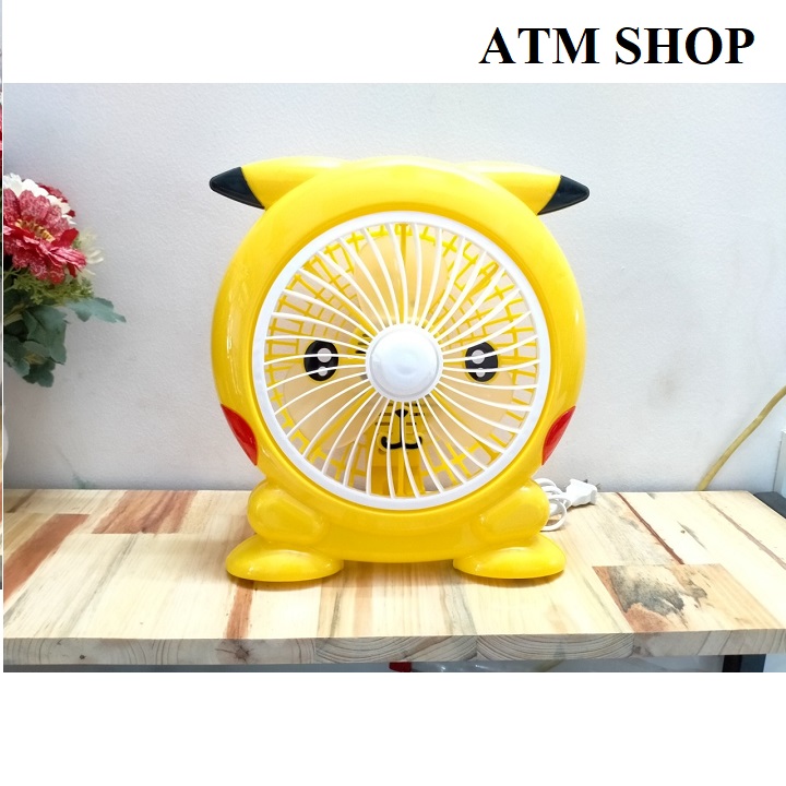 QUẠT ĐIỆN MINI PIKACHU-QUẠT ĐỂ BÀN