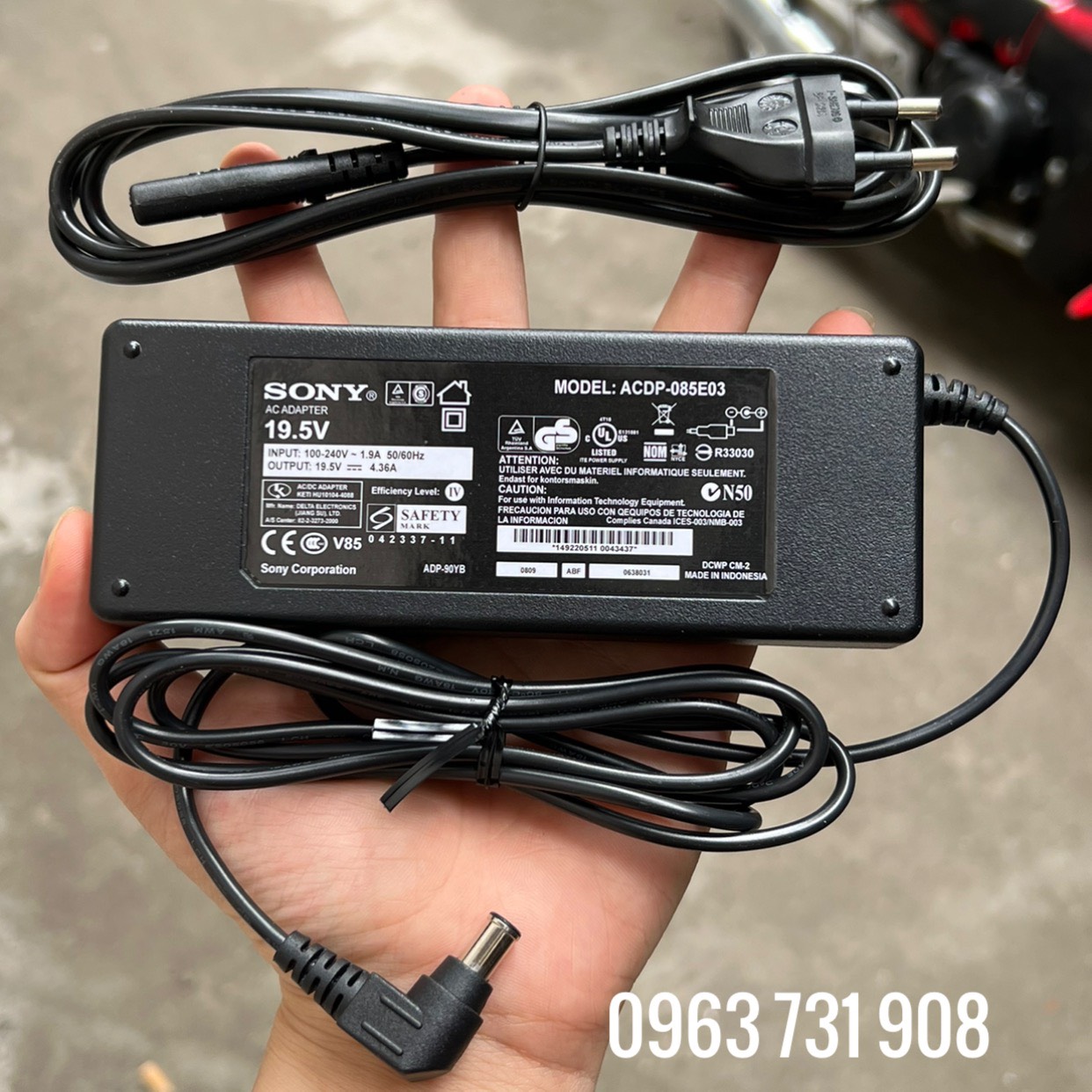 Adapter Nguồn Tivi Sony 19.5V 4.36A