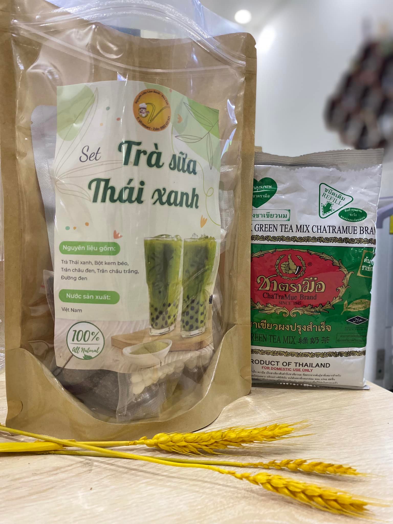 Set trà sữa Thái xanh / đỏ Vicomart
