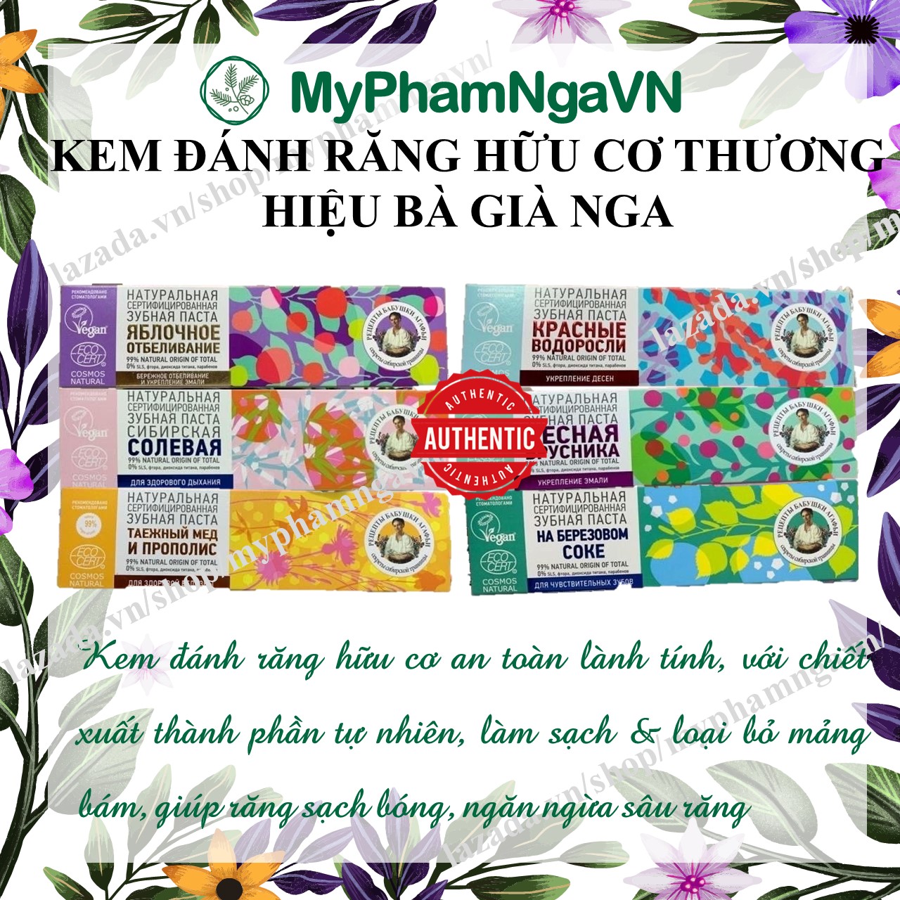 [HCM]Kem đánh răng hữu cơ Hương táo  nga