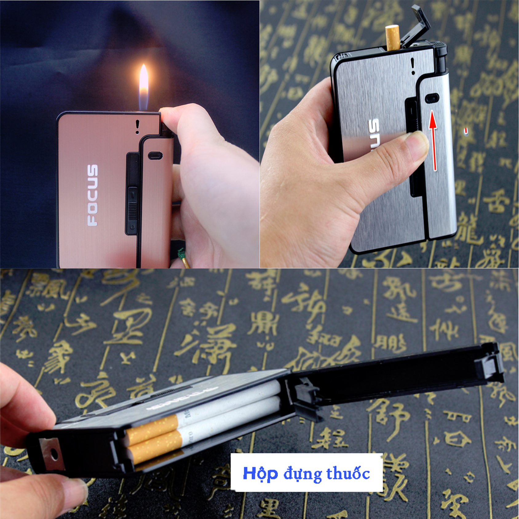 Hộp thuốc kiêm hộp quẹt đa năng Focus