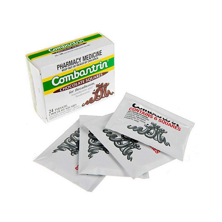 Viên tẩy giun Combantrin dạng keo socola cho bé