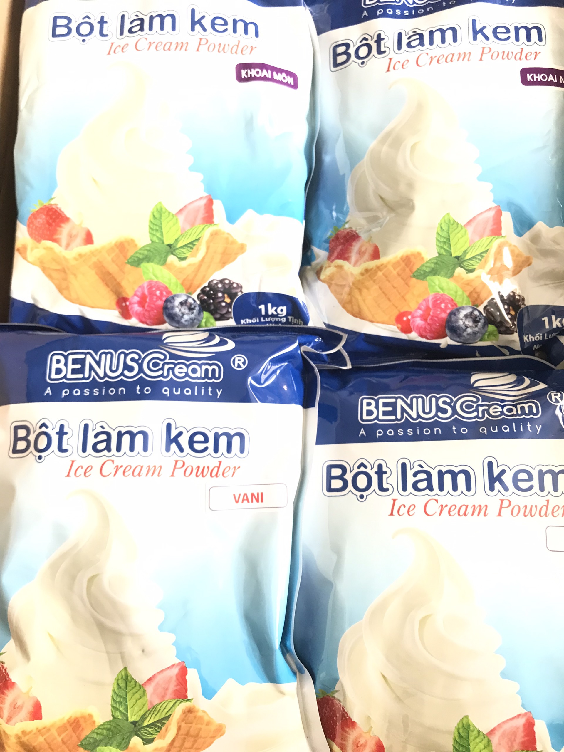 Bột làm kem tươi BenusCream - Tuỳ chọn vị