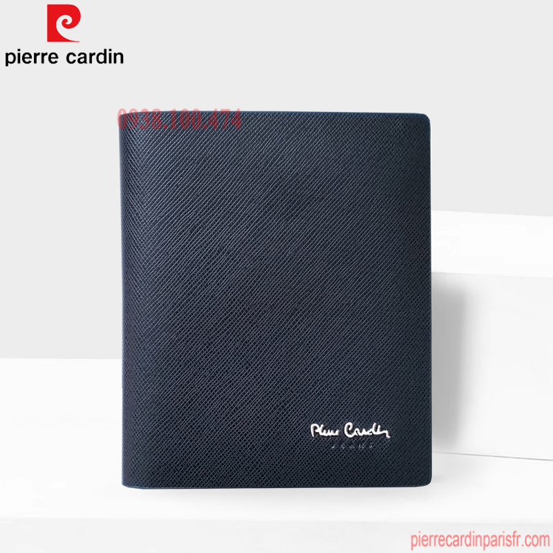 Ví nam Pierre Cardin chính hãng da bò thật thêm ví mini 5 khe ví ngang PCJ0013MINI