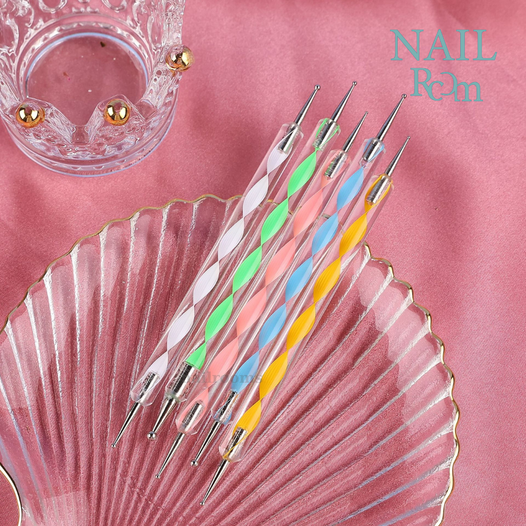 Set 5 cọ chấm bi đủ size 2 đầu - Bút chấm bi vẽ nail