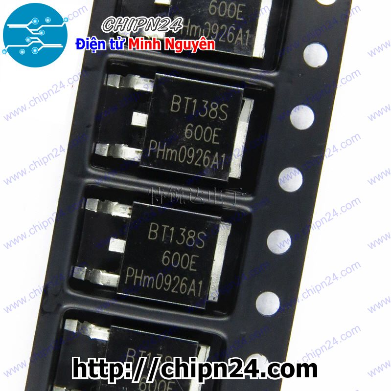 [2 con] (SOP) Triac Dán SCR BT138S-600E TO-252 12A 600V (SMD Dán) (BT138-600 BT138)