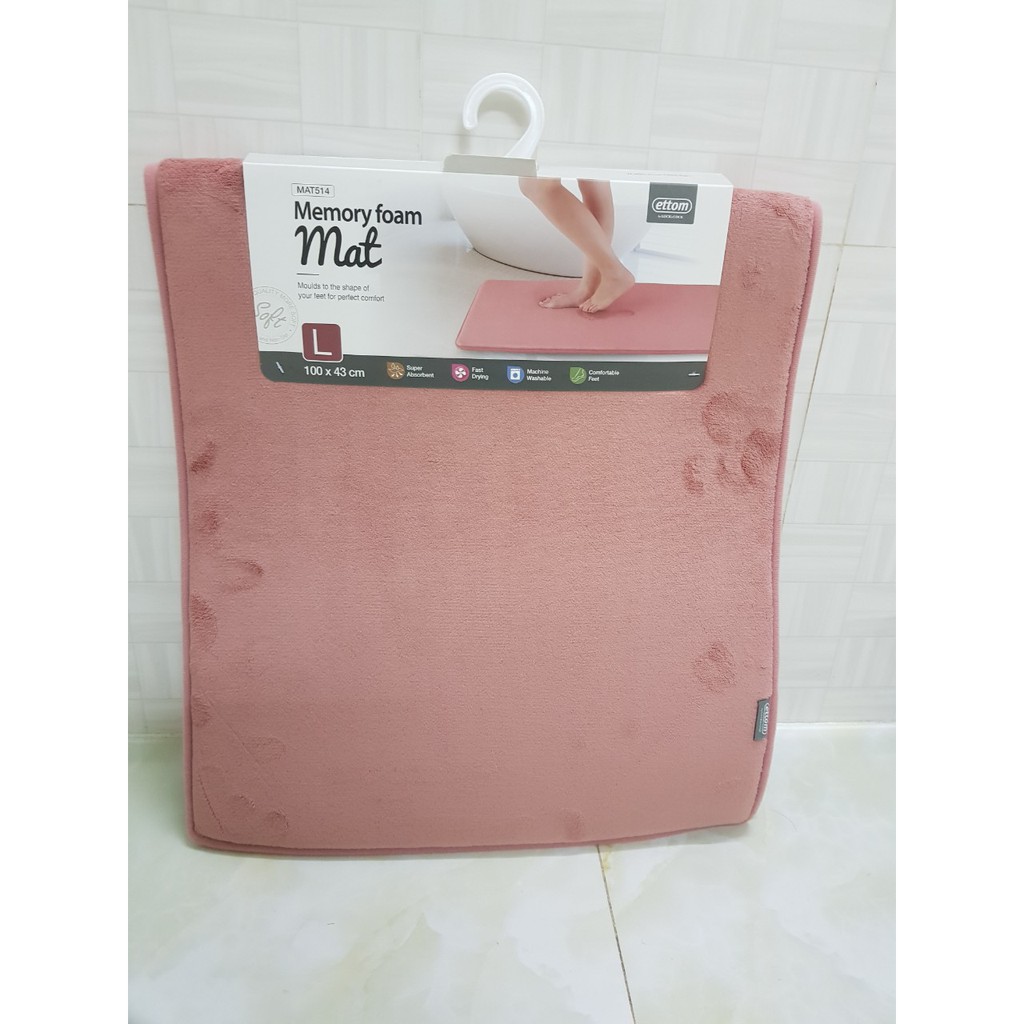 [Nhập RS0822 giảm 30k cho đơn 99k]Thảm chùi chân lock&lock Memory Foam Size L MAT514