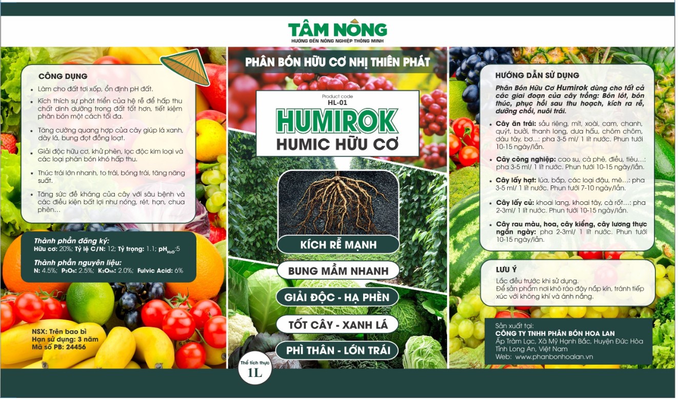 Phân Bón Humirok - Humic Hữu Cơ - #234A# 1 lít