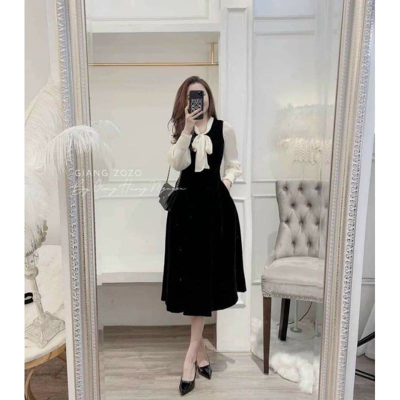 Váy dạ dáng xòe dài