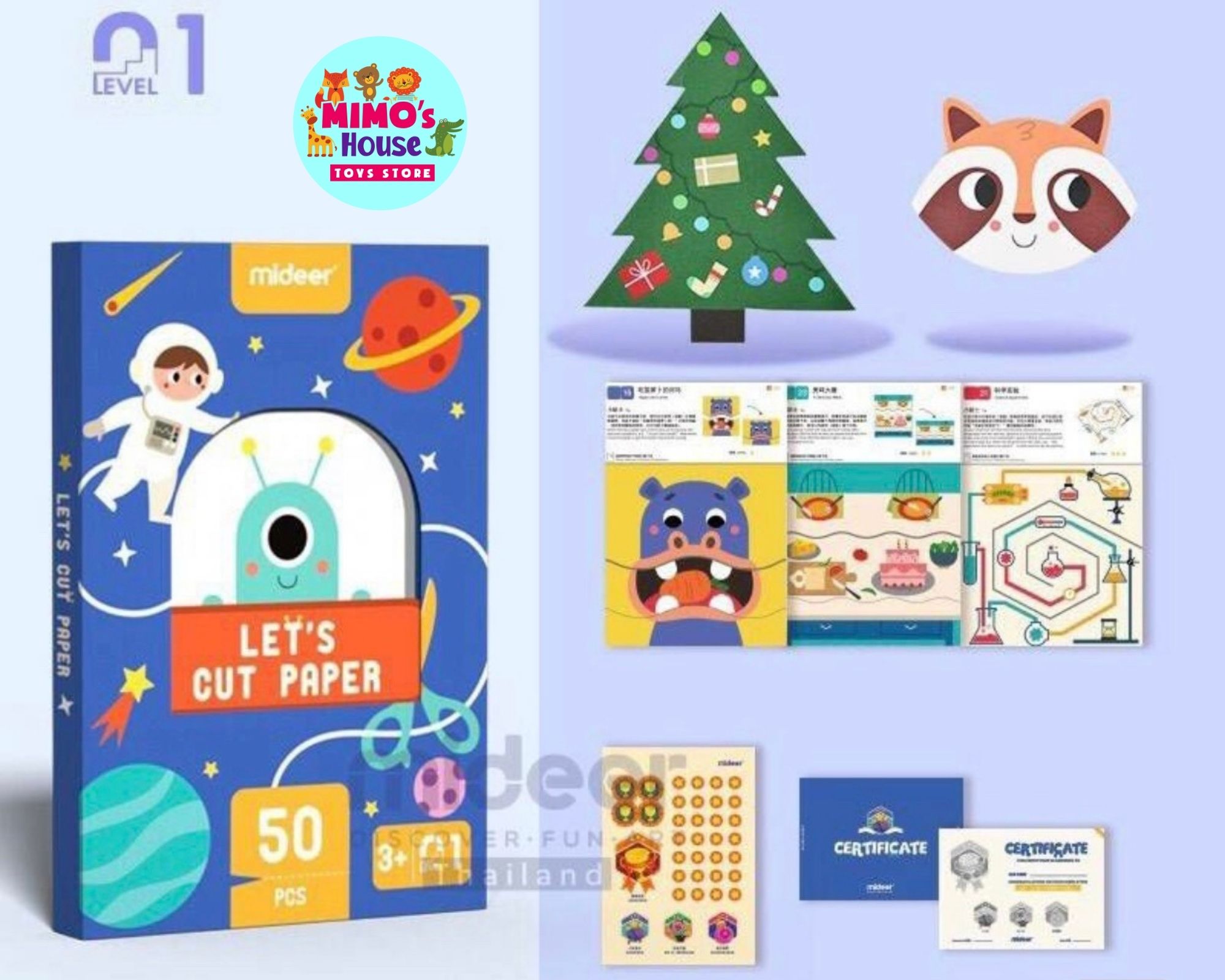 TRÒ CHƠI CẮT DÁN THỦ CÔNG – LET’S CUT PAPER - MIDEER