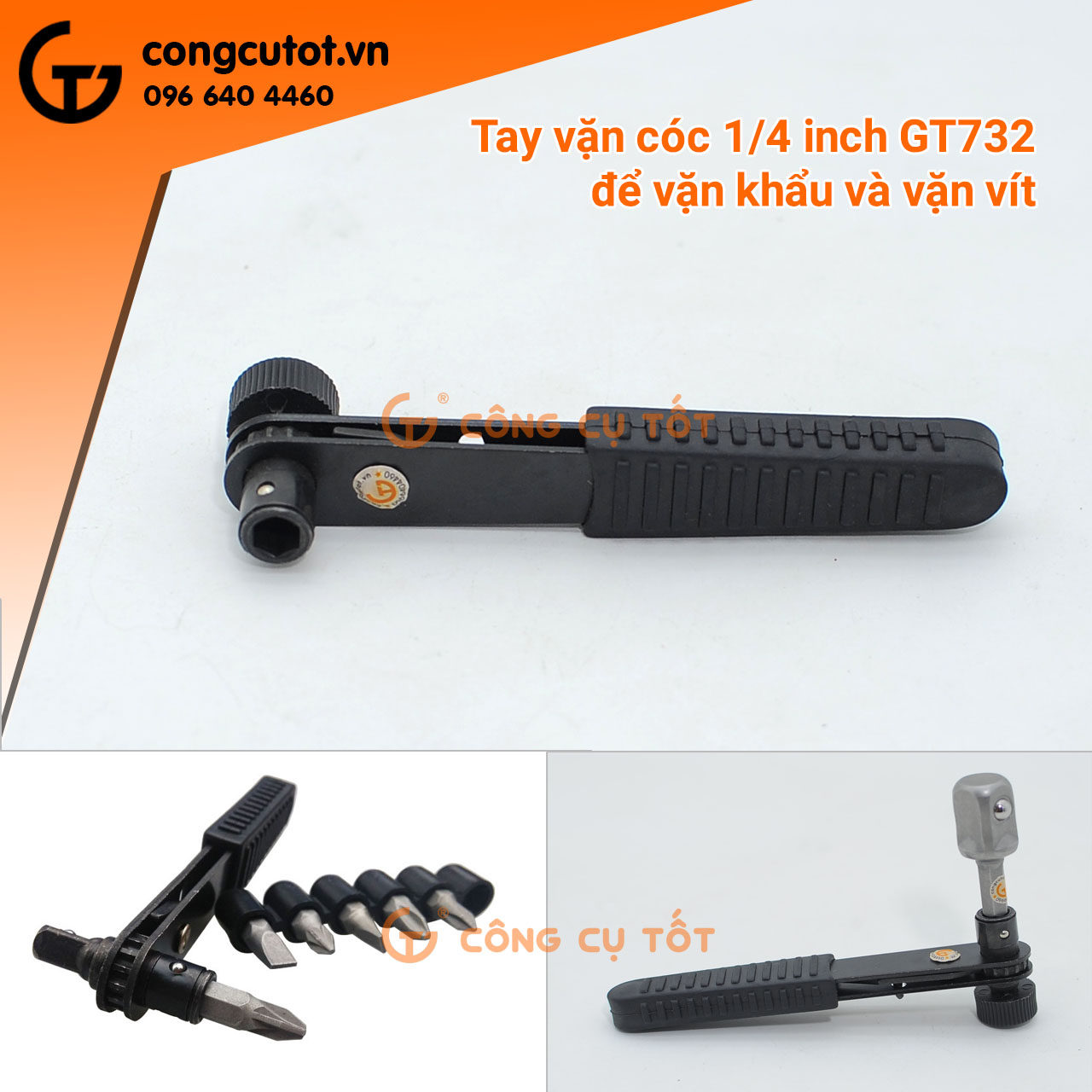 Tay vặn cóc 1/4inch để vặn khẩu và vặn vít