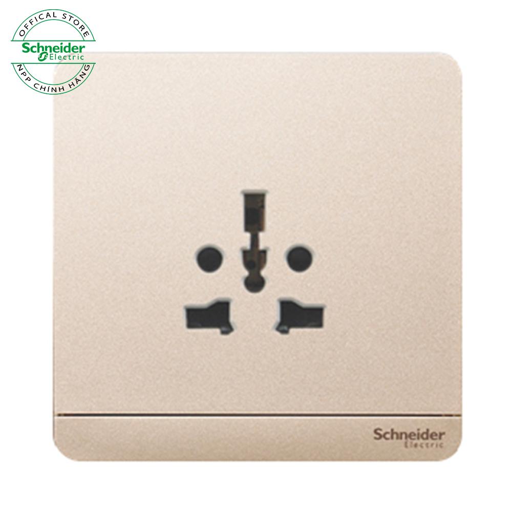 Bộ ổ cắm đơn đa năng 16A, dòng AvatarOn mặt vuông loại Đẳng Cấp, Sang Trọng - Schneider Electric- E83426TS_WE_G19; E83426TS_WG_G19