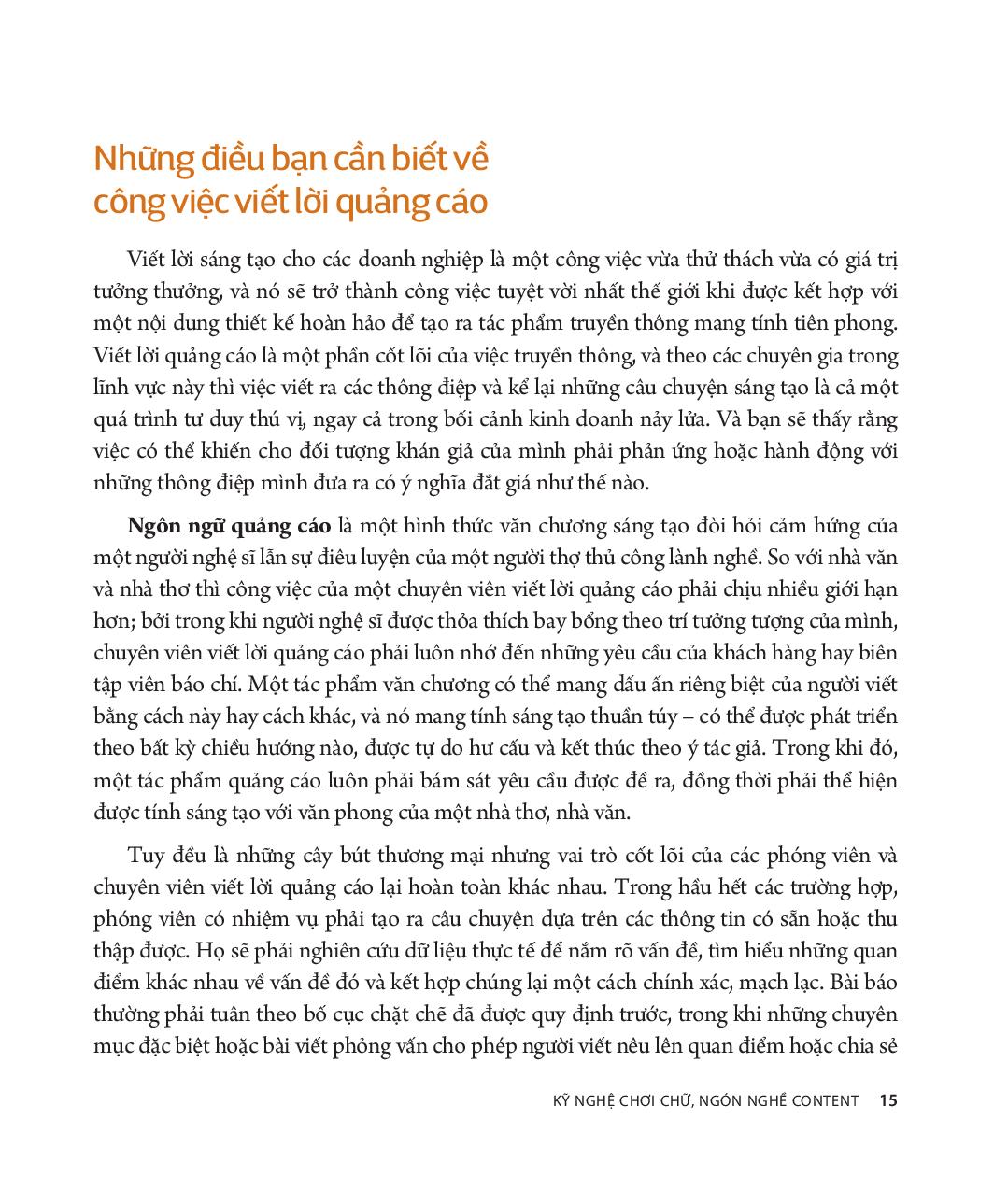 Fahasa - Kỹ Nghệ Chơi Chữ, Ngón Nghề Content