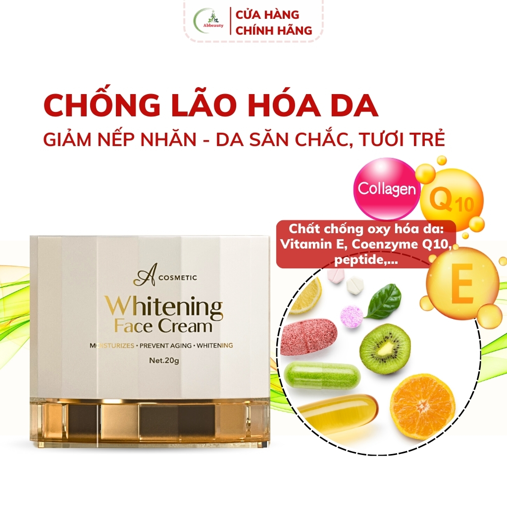 Kem face pháp Mềm acosmetics, dưỡng trắng da mặt 20g