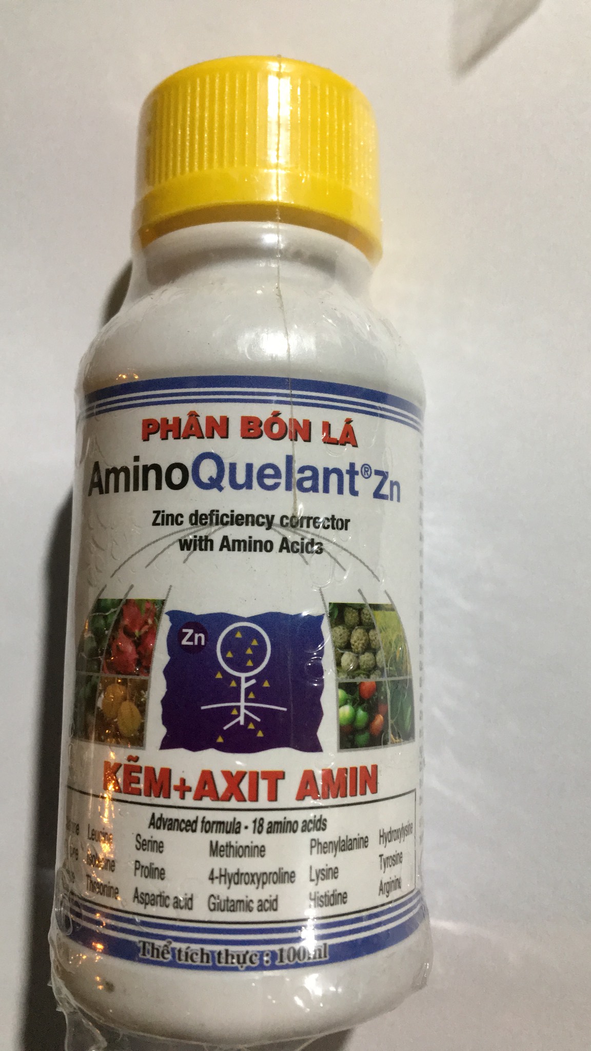 Phân bón lá AMINO QUELANT KẼM + A XÍT AMIN lọ 100ml