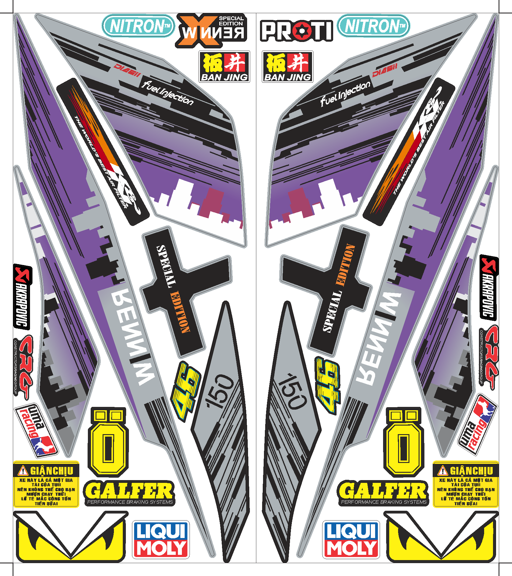 Tem winner thành phố tặng logo