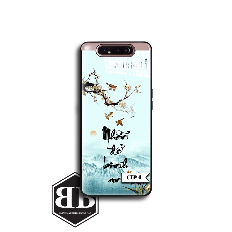 Ốp lưng kính cường lực SAMSUNG A30S A50 A50S / A70 / A80 A90 in hình kiểu chữ thư pháp theo yêu cầu